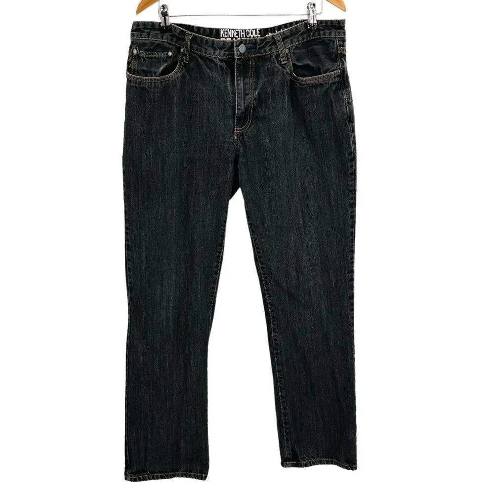 Kenneth Cole Reaction gray straight jeans size 36x32